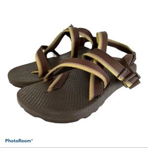 Chaco Women’s Brown and Yellow Sandals Size 10